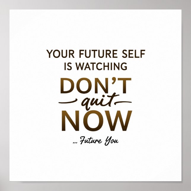 Poster Arte de Muro Inspiracional - Não Cessar Agora Cita (Frente)