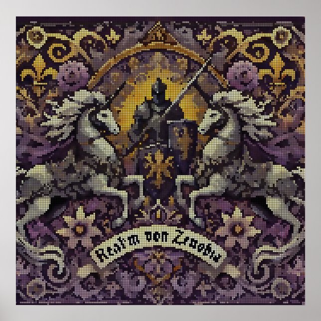 Poster Arte de muro inspirada na medieval (Frente)