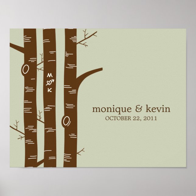 Pôster Arte de Muro Personalizada da Floresta Moderna - S (Frente)