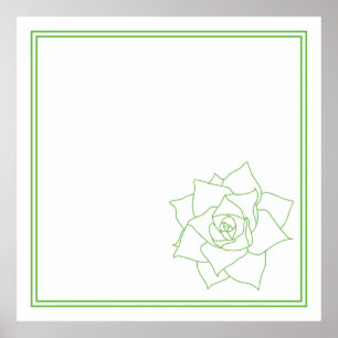 Poster Arte de Muro Verde Minimalista