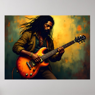 Poster arte de música reggae