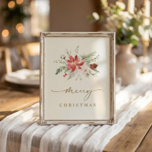 Poster Arte de Natal para Parede Imprimível Elegante Boho