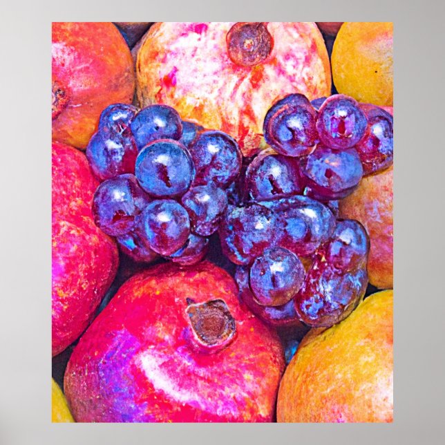 Poster Arte de Natureza-Morta de Frutas (Frente)