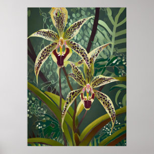 Poster Arte de Orquídea V06