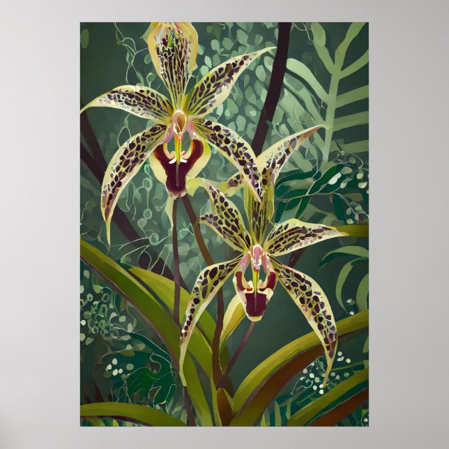 Poster Arte de Orquídea V06 (Frente)