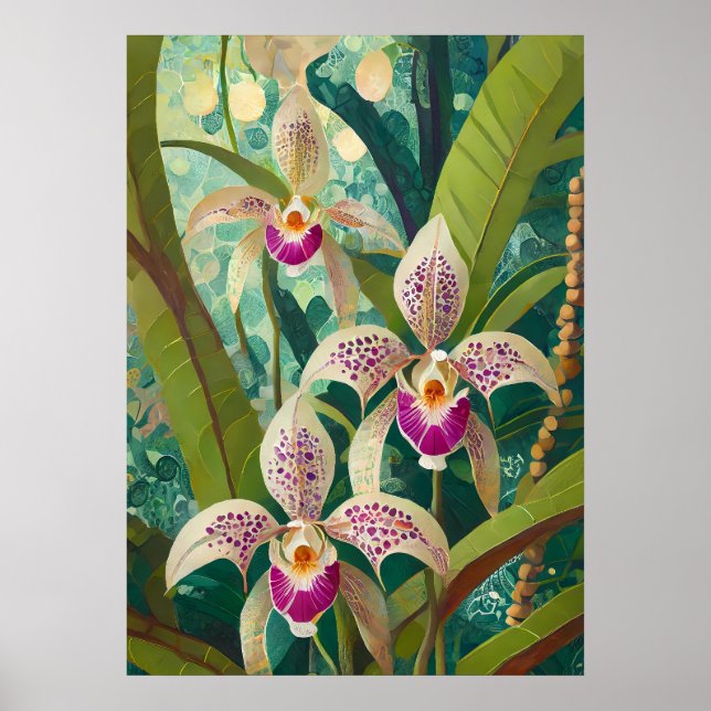 Poster Arte de Orquídea V27 (Frente)