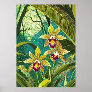 Poster Arte de Orquídea V28