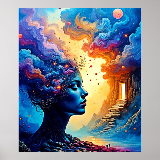 Poster Arte de Paisagem Cósmica (Frente)