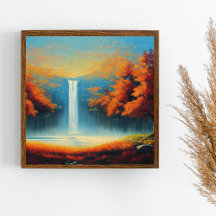 Arte de Paisagem de Floresta abstrato com Árvores