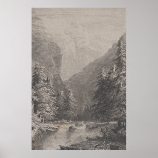 Poster Arte de Paisagem dos Alpes Suíços suiças