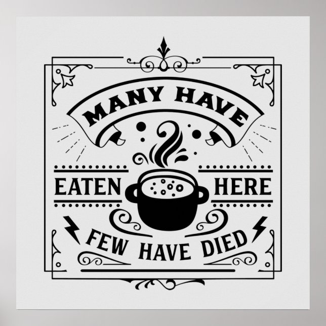 Poster arte de palavra na cozinha engraçada (Frente)