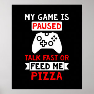 Poster arte de palavras de videogame engraçada 