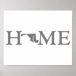 Poster Arte de Palavras do Estado de Maryland Home
