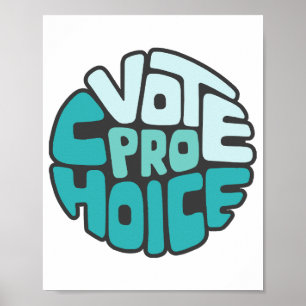 Poster Arte de Palavras Voto Pro Escolha
