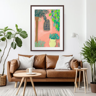 Poster Arte de Palmeira de Palma do Jardim do Marrocos