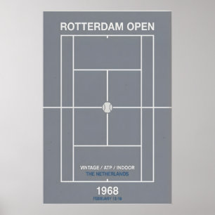 Poster Arte de Parede Aberto de Rotterdã Gráfico de Tênis
