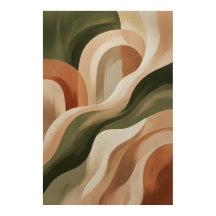 Arte de Parede Abstrata em Terracota da Terra - Po