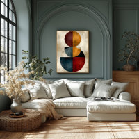 Arte de Parede Abstrata Geométrica Zen Japonesa
