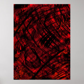 Poster Arte de Parede Abstrata Gótica Escura Cartaz Verme