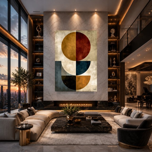 Poster Arte de Parede Abstrato Geométrico Zen Japonês (Criador carregado)