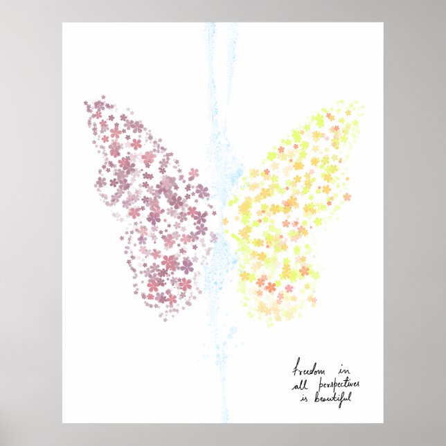 Poster Arte de Parede Acrínica de Liberdade (Frente)