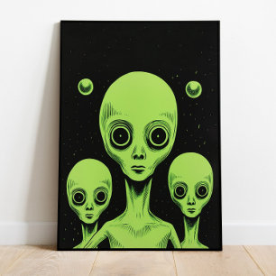 Poster Arte de Parede Alienígena Arte Retro de Parede Imp