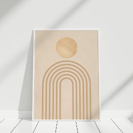 Poster Arte de Parede Arco Íris Minimalista Boho Neutro