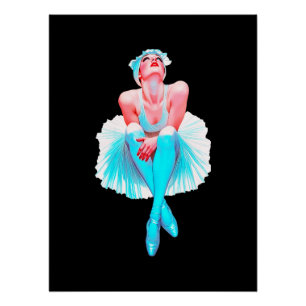 Pôster Arte de Parede Bailarina Elegante – Dança de Balle
