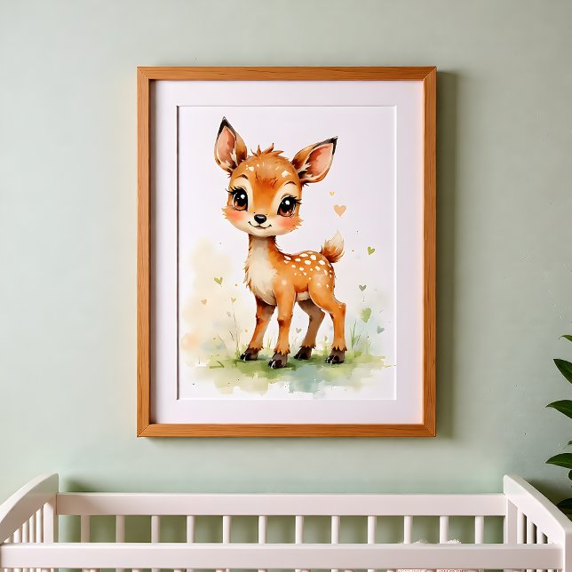 Poster Arte de Parede Berçário de Cervos – Quarto de Bebê (Criador carregado)