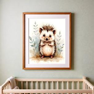 Poster Arte de Parede Berçário deouriço-cacheiro – Quarto