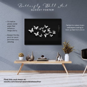 Pôster Arte de Parede Borboleta Poster Brilhante