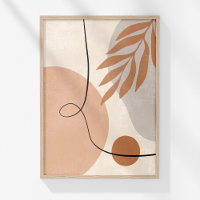 Arte de parede Botânica Abstrato Neutra Muted Boho