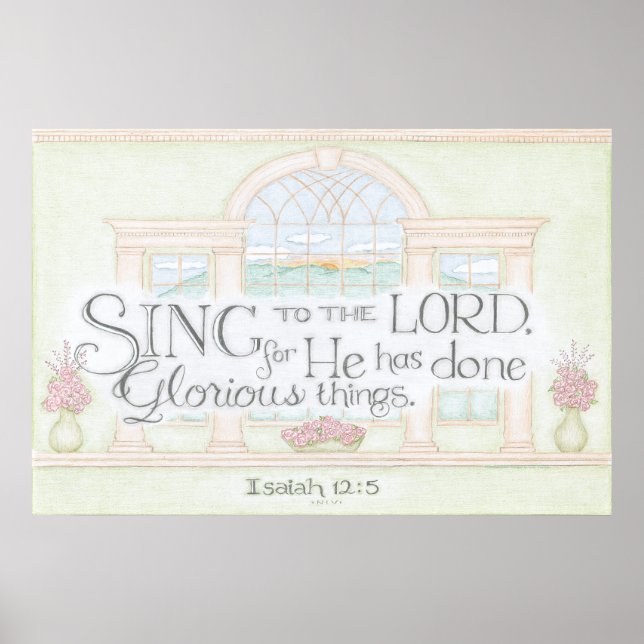 Poster Arte de Parede Cante ao Senhor (Frente)