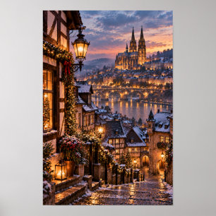 Poster Arte de Parede Catedral Velha Cidade Europeia Neva