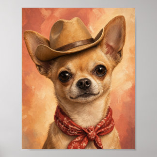 Poster Arte de Parede Chihuahua — Retrato de Pequenino Co