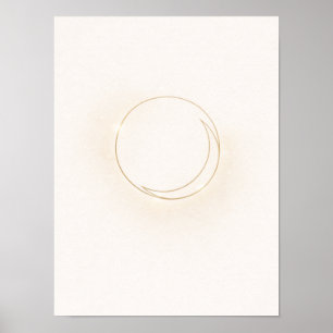 Poster Arte de Parede Círculo Mínimo Celestial - Disco So