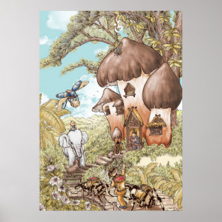 Poster Arte de Parede Cogumelo de Térmita — Yunnan Contos