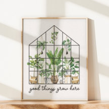 Arte de Parede com Citação de Planta Doméstica
