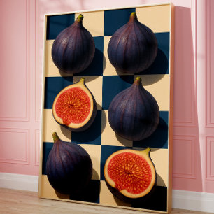 Poster Arte de parede com figos, Arte de cozinha trendy p