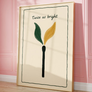 Poster Arte de Parede com Palitos de Fósforo Minimalist
