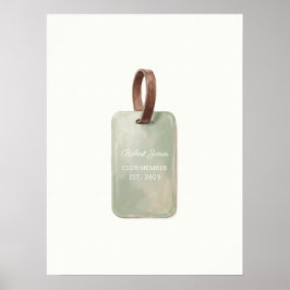 Poster Arte de Parede com Placa Personalizada de Nome de 