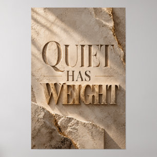 Poster Arte de Parede com Tipografia Luxuosa em Ouro Quie