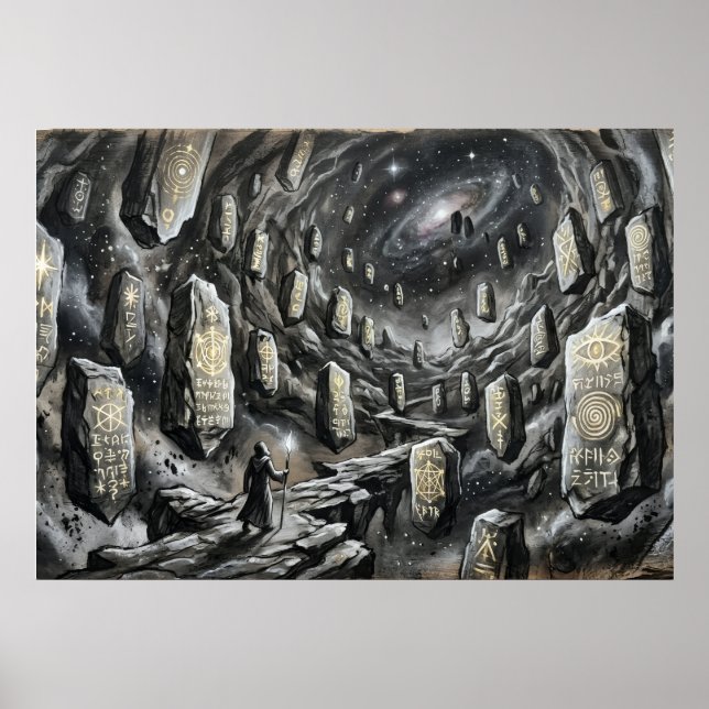 Poster Arte de Parede da Caverna das Pedras Ouvintes (Frente)