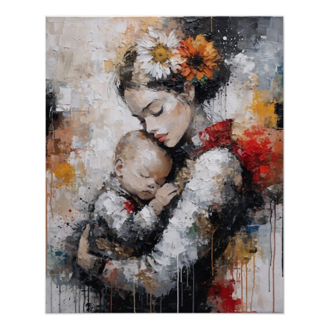 Pôster Arte de Parede da Maternidade Emocional com Coroa  (Frente)
