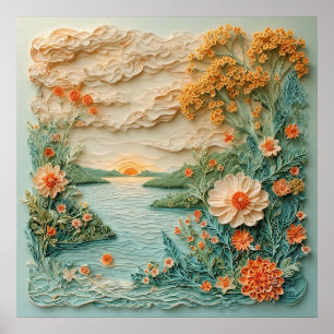 Poster Arte de Parede da Natureza para Decoração de Casa