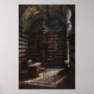 Poster Arte de Parede da Sala de Leitura da Biblioteca Vi