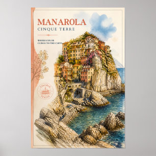 Poster Arte de Parede da Vila Costeira Italiana de Manaro