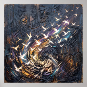 Poster Arte de Parede das Aves da Passagem Ancestral