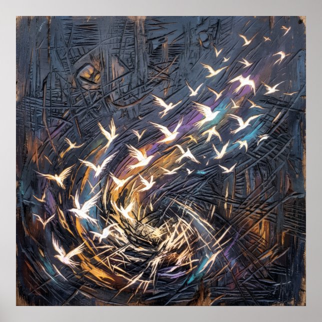 Poster Arte de Parede das Aves da Passagem Ancestral (Frente)