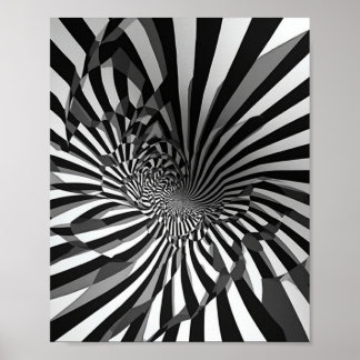 Poster Arte de parede de Abstrato de ilusão óptica com ge